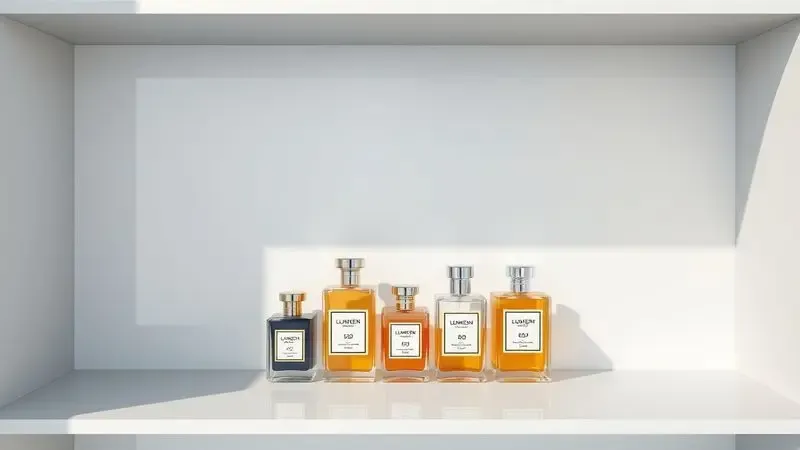 Armazenamento correto de perfumes masculinos em um local fresco e protegido da luz para preservar a fragrância.