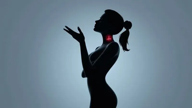 Ilustração 3D de silhueta feminina destacando pontos de pulso para aplicação de perfume de forma estratégica.