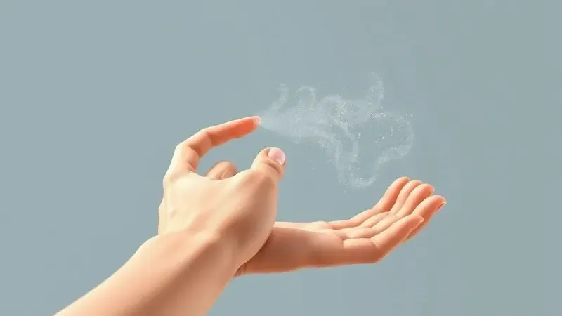 Representação artística da aplicação de perfume no pulso para ilustrar técnicas de fixação e durabilidade na pele.