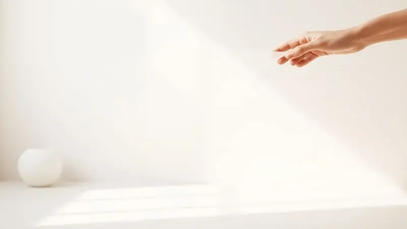 Representação artística de uma névoa fina de perfume sendo borrifada de forma elegante em um ambiente minimalista.