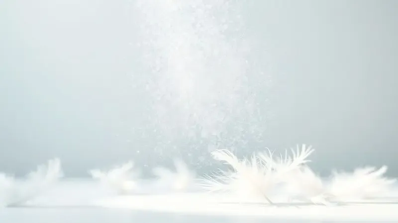 Ilustração artística de uma nuvem suave de spray de perfume com brilhos leves.