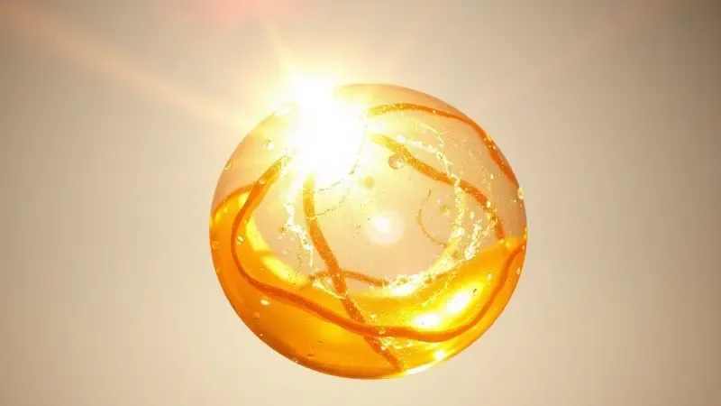 Ilustração conceitual de ondas de calor e raios de sol afetando a evaporação de uma fragrância.
