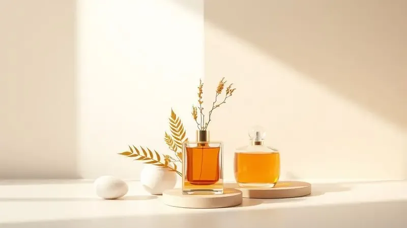 Representação artística de diferentes climas e ocasiões para escolha da concentração de perfume.