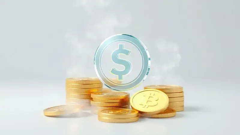 Representação digital de moedas e elementos de pagamento moderno para compras no exterior.