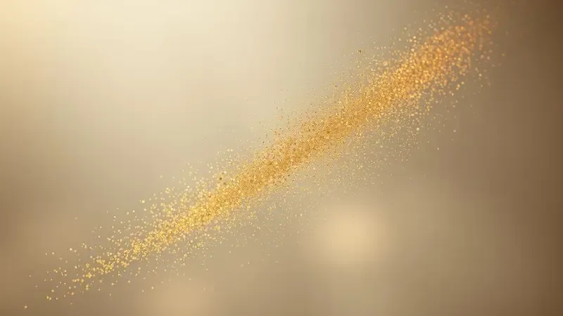Renderização artística de uma névoa fina de perfume dispersando no ar, simbolizando rastro e projeção.