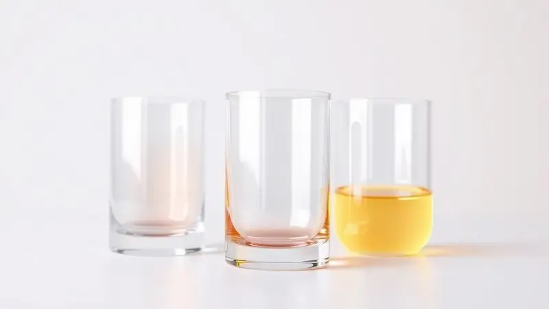 Renderização conceitual de formas abstratas de vidro translúcido em tons pastéis representando diferentes famílias olfativas de perfumes.